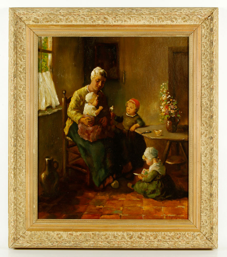 Appraisal: - Ligtelyn Interior Scene O B Evert Jan Ligtelyn Dutch