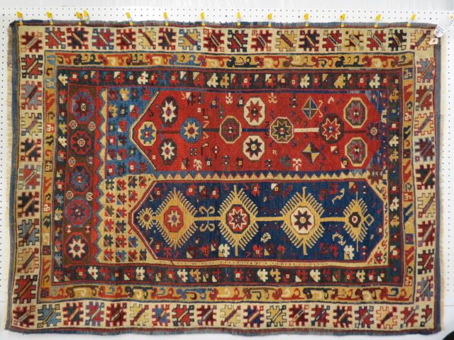 Appraisal: Antique Mekri Turkish Handmade Rug double prayer style natural colors