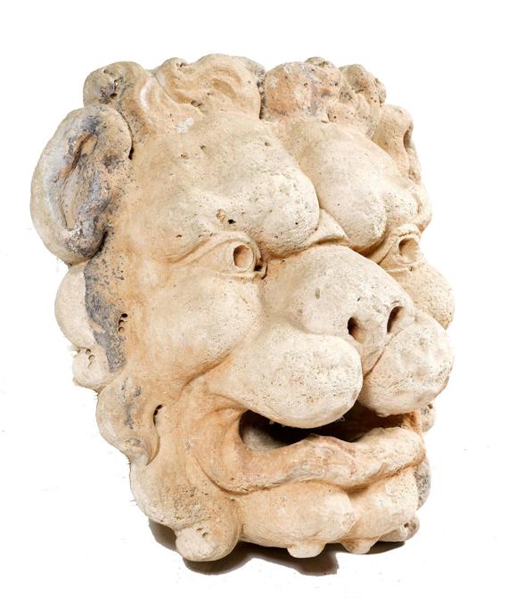 Appraisal: WATERSPOUT IN THE FORM OF A LION'S HEAD in the