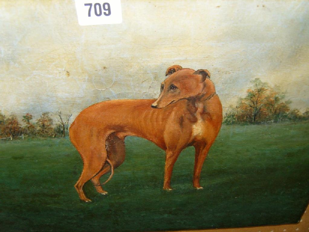 Appraisal: A th century oil painting on canvas of a tan