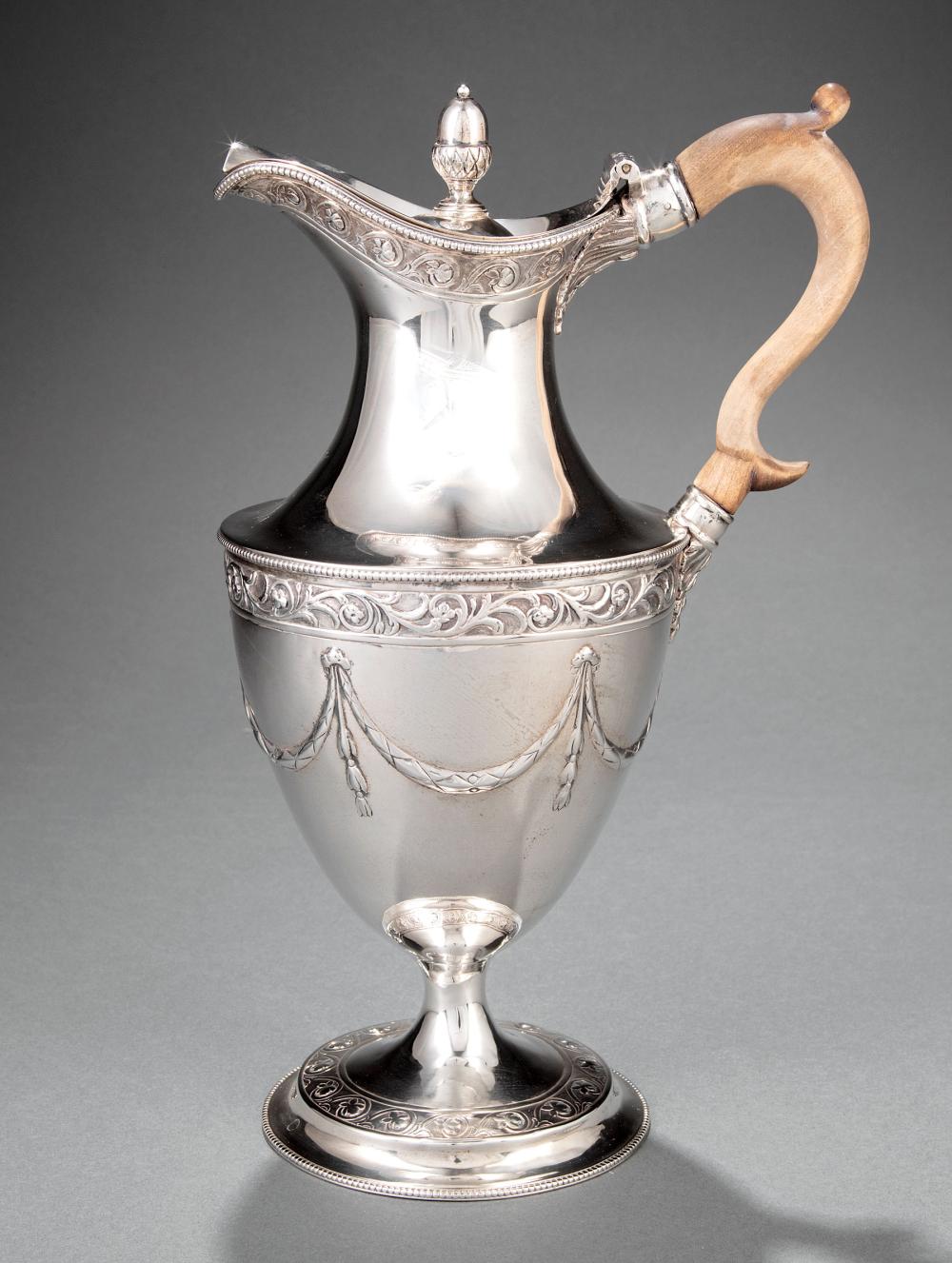 Appraisal: Irish George III Sterling Silver Hot Water Jug Joseph Jackson