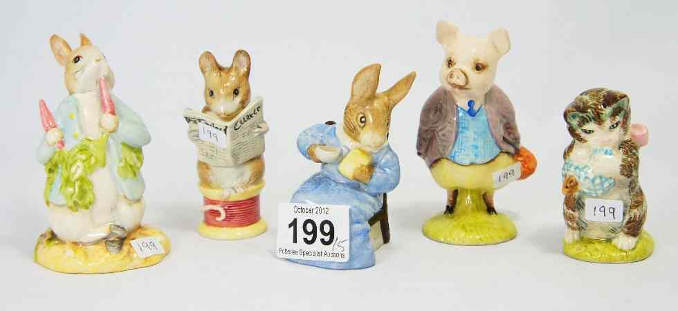 Appraisal: Royal Albert Beatrix Potter Figures Cottontail Miss Moppet Tailor of