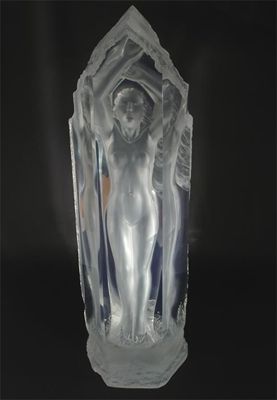 Appraisal: Pinnacle' a tall acrylic sculpture by Michael Wilkinson internally decorated