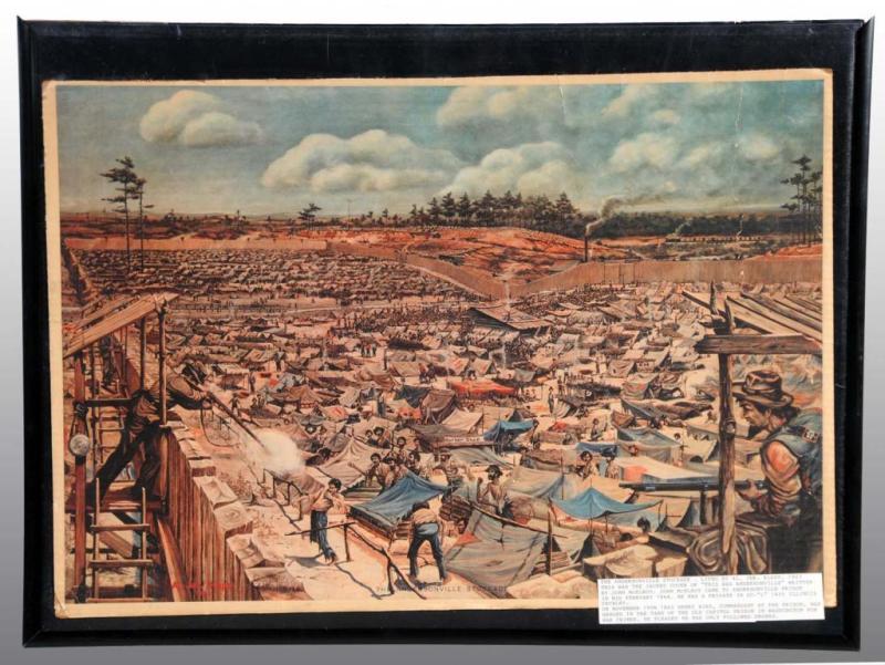 Appraisal: Andersonville Stockade Color Lithograph by Klapp Description Marked by Al