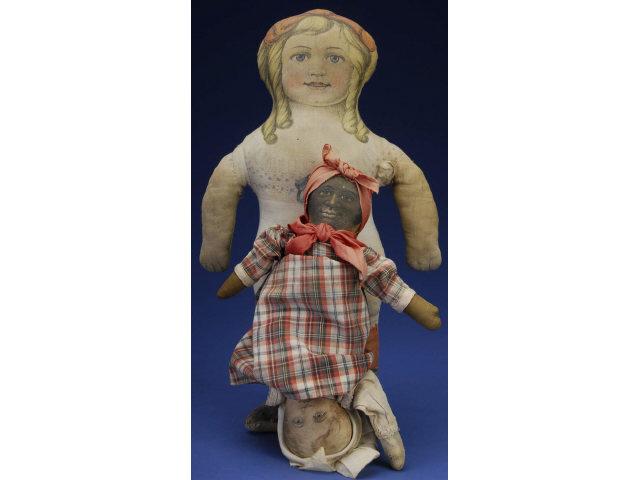 Appraisal: Topsy Turvy Doll Printed Cloth Doll America early th century