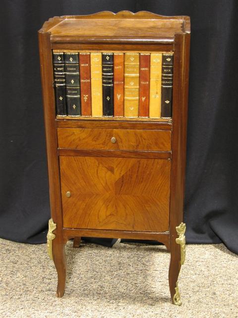 Appraisal: LOUIS XV STYLE PARQUETRY SIDE CABINET th century the brass