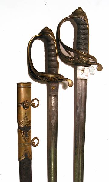 Appraisal: A lot of two British Pattern infantry officer's swords Comprising