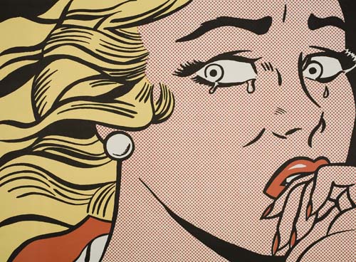 Appraisal: ROY LICHTENSTEIN Crying Girl Offset color lithograph x mm x