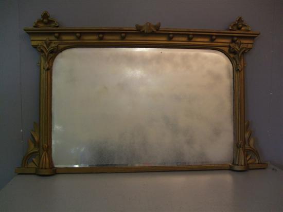 Appraisal: th century gilt overmantel mirror with applied scroll mouldings h