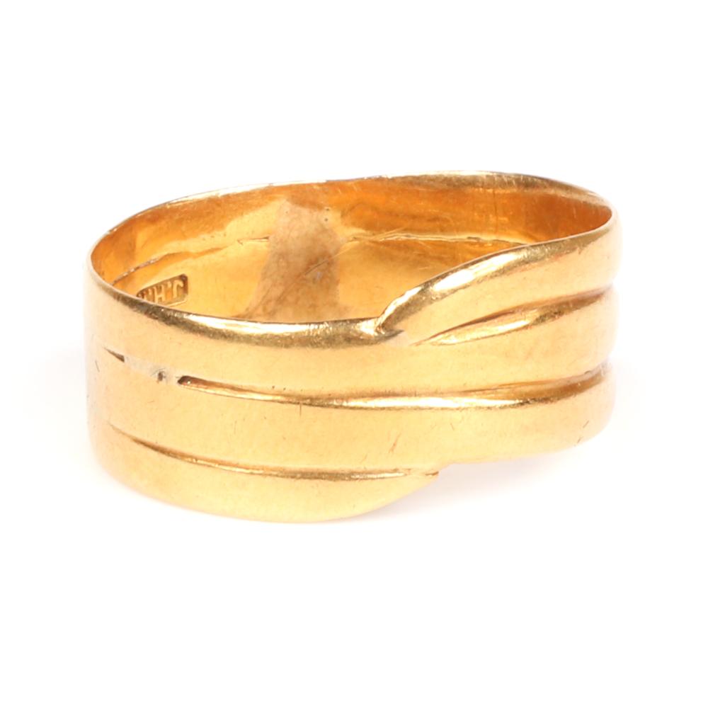 Appraisal: ENGLISH K GOLD RING BAND JHW JEWELER WITH HALLMARKS DWT