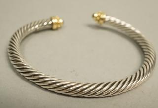 Appraisal: HARDY Style Bangle Bracelet Rope Design w K gol HARDY