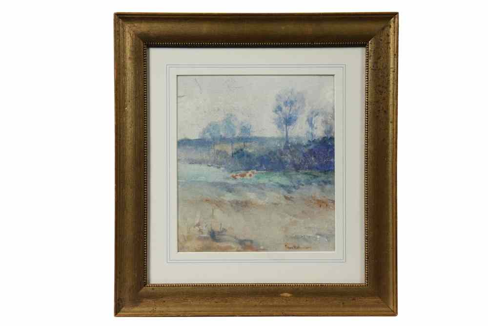 Appraisal: WATERCOLOR - Landscape Study by Charles Herbert Woodbury MA ME