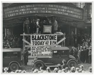 Appraisal: Blackstone Harry Henry Boughton Eight Photographs of Blackstone Escape Stunts