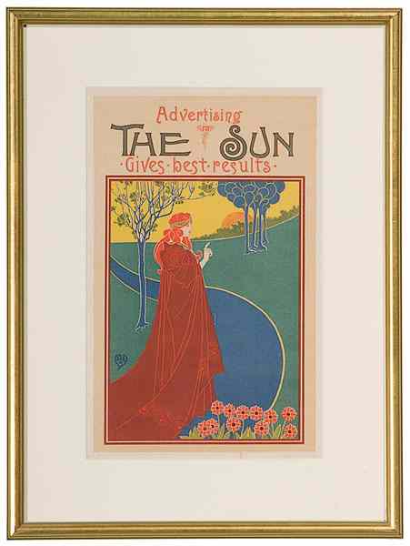 Appraisal: Louis John Rhead British - The Sun Lithograph titled Advertising