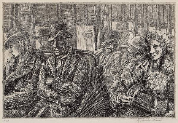 Appraisal: Reginald Marsh American - Third Avenue El S Etching printed