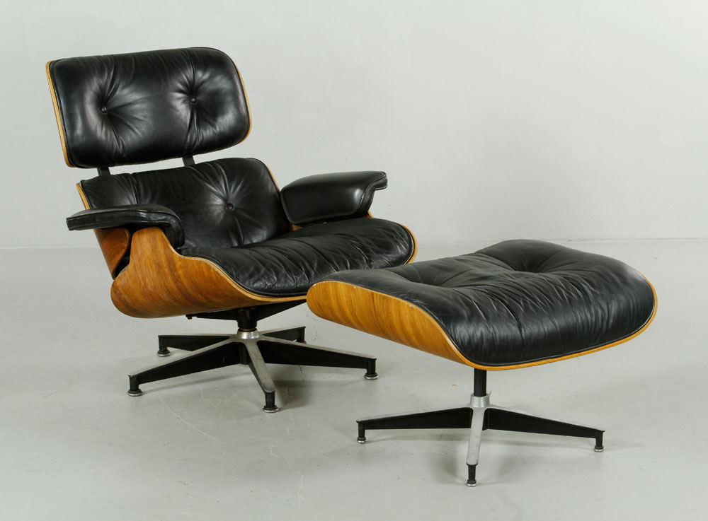 Appraisal: - Eames for Miller Lounge Chair with Ottoman Charles and