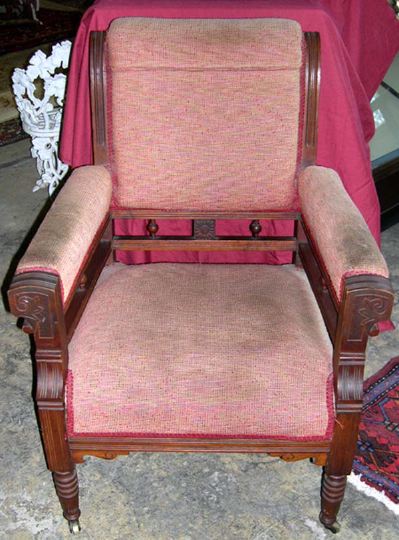 Appraisal: American Eastlake Victorian Walnut Gentleman's Parlor Armchair fourth quarter th