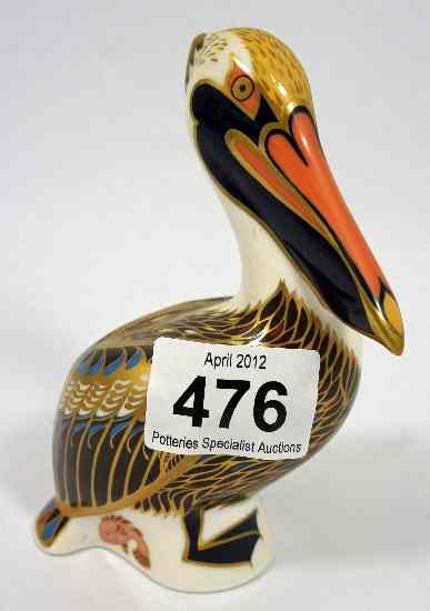 Appraisal: Royal Crown Derby Paperweight Brown Pelican