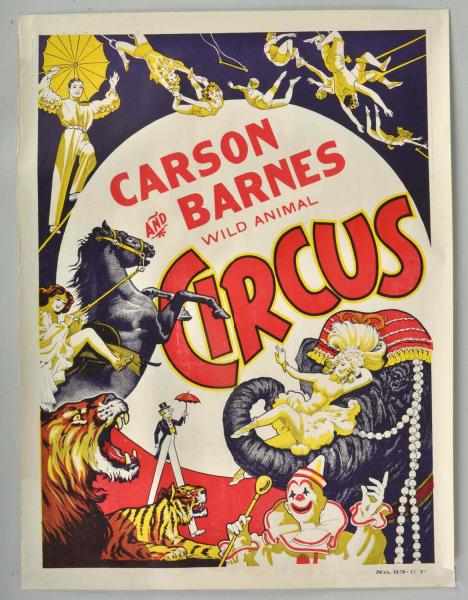 Appraisal: Lot of Paper Circus Posters Condition Near Mint