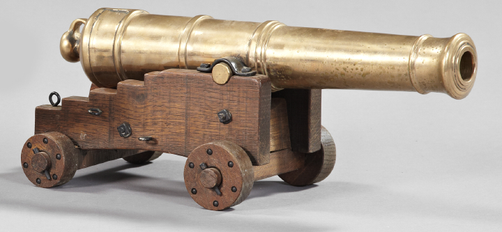 Appraisal: Good Bell Metal Model of an th-Century Naval Cannon on