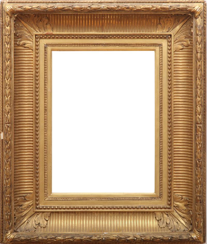 Appraisal: EMPIRE GILTWOOD PICTURE FRAME With lamb's tonge interior border with