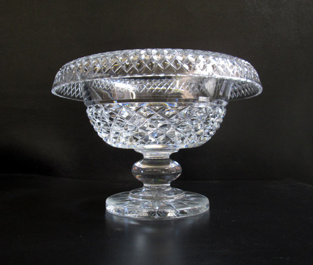 Appraisal: WATERFORD CUT CRYSTAL FOOTED BOWL diamond cut pattern with wide