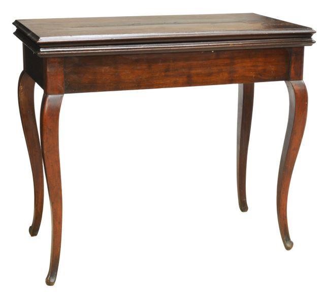 Appraisal: French Louis XV style mahogany games table early th c