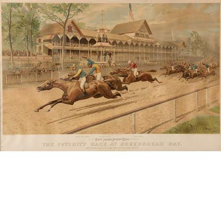 Appraisal: Currier Ives publishers THE FUTURITY RACE AT SHEEPSHEAD BAY Chromolithograph