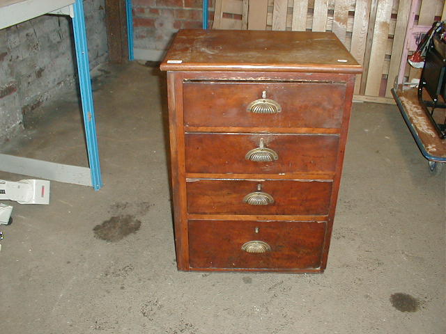 Appraisal: A mahogany four drawer cabinet