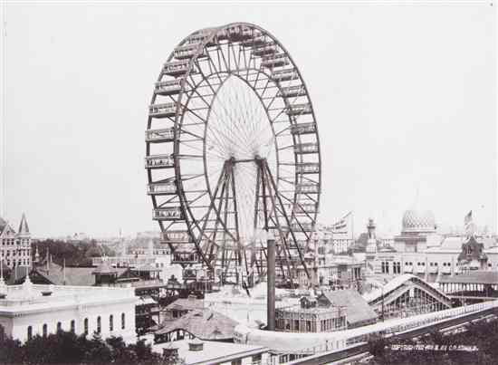 Appraisal: CHICAGO COLUMBIAN EXPOSITION ARNOLD CHARLES Constructing the Fair Platinum Print