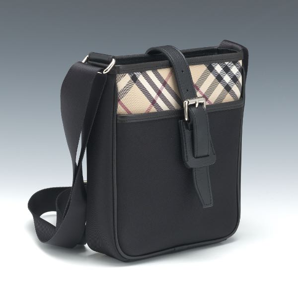 Appraisal: BURBERRY NOVA CHECK NYLON CROSSBODY BAG x x This nylon