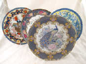 Appraisal: Four modern Japanese ceramic plates variously decorated cm dia