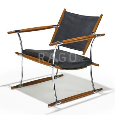 Appraisal: JENS QUISTGAARD RICHARD NISSEN Lounge chair Denmark s Teak chromed