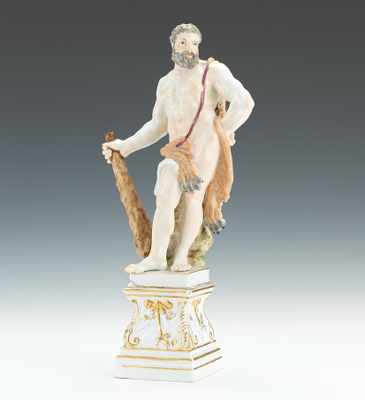 Appraisal: A Meissen Porcelain Figurine of Hercules Standing figure of Hercules