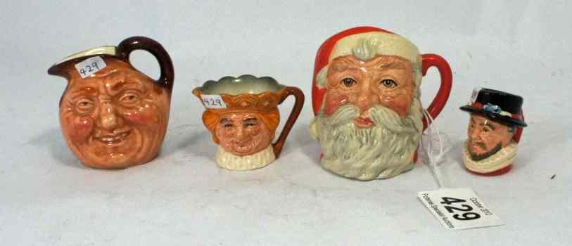 Appraisal: Royal Doulton miniature character jugs John Barleycorn Santa Claus D