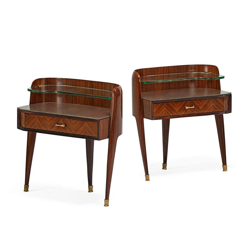 Appraisal: OSVALSO BORSANI Pair of nightstands OSVALDO BORSANI Attr - Pair