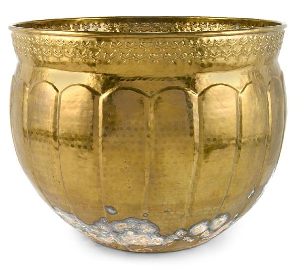 Appraisal: A contemporary brass pot height in diameter in