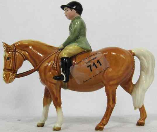 Appraisal: Beswick Model of a Boy on Palomino Pony restoration to