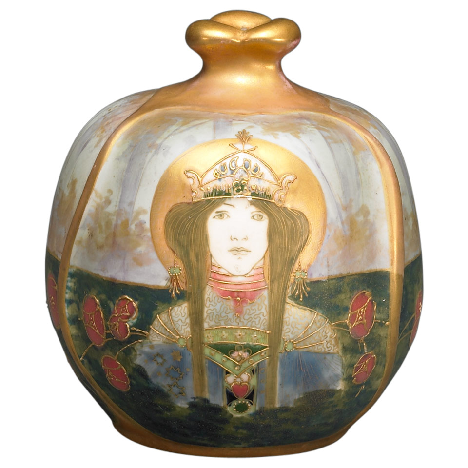 Appraisal: Amphora Allegory of Russia Portrait Vase Nikolaus Kannha ser c