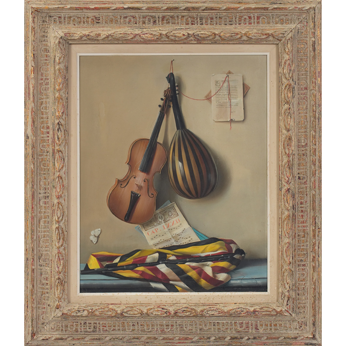 Appraisal: Adriano Gajoni Italian - ''Still Life with Musical Instruments ''