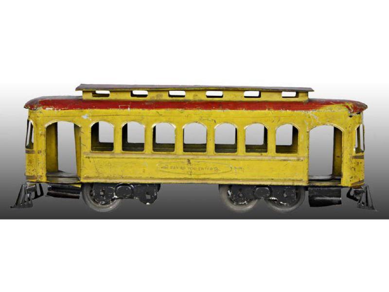 Appraisal: Large Pressed Steel Converse Trolley Car Push Toy Description ''