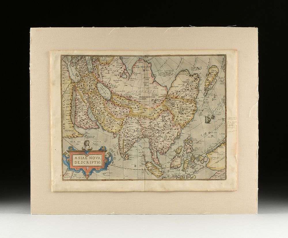 Appraisal: A RENAISSANCE MAP Asi Nova Descriptio ABRAHAM ORTELIUS ANTWERP -