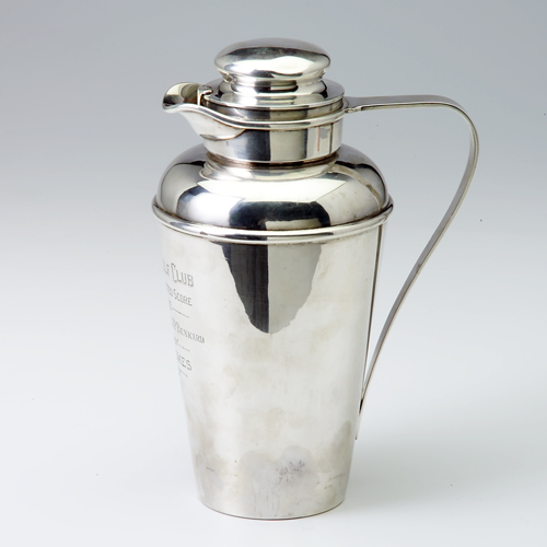 Appraisal: Gorham sterling pt cocktail shaker engraved Tuxedo Park Golf Club