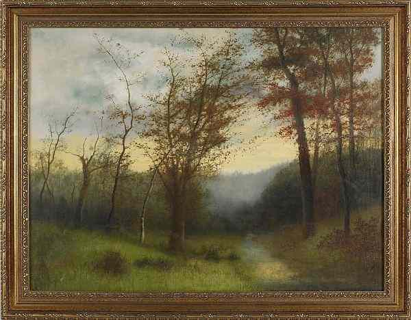 Appraisal: Ben Austrian American - oil on canvas landscape signed lower