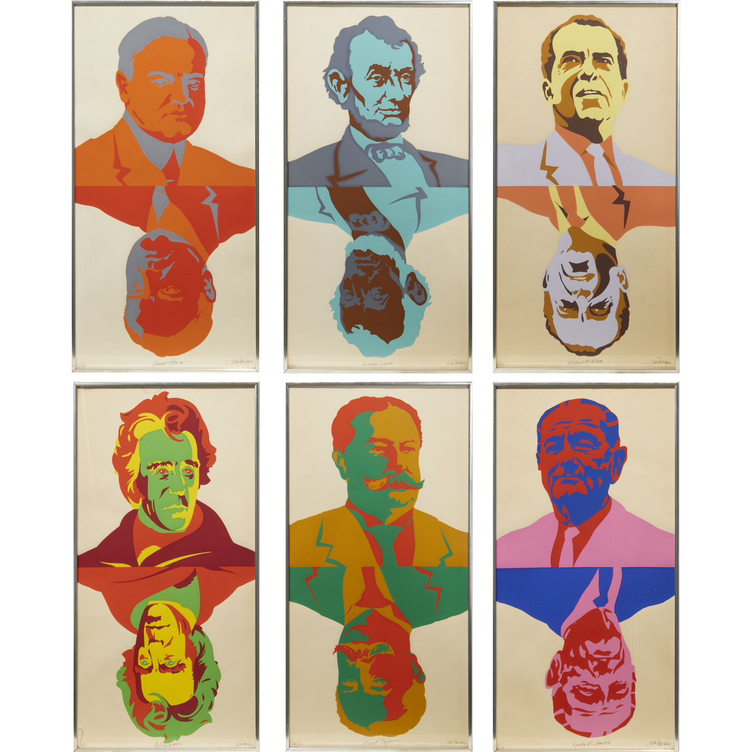 Appraisal: G W MICHAS POP ART PRESIDENTIAL PORTRAITS G W Michas