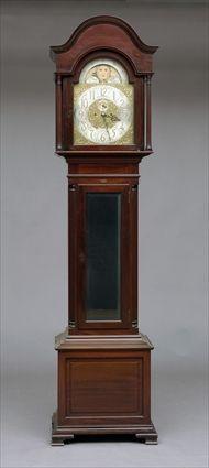 Appraisal: Chippendale-Style Mahogany Tall-Case Clock Retailed by Tiffany Co Mounted with