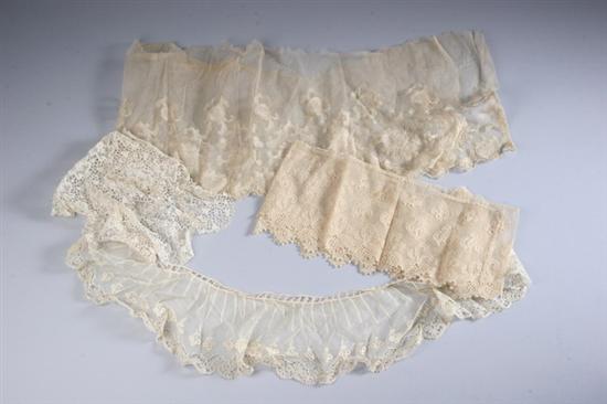 Appraisal: COLLECTION OF VICTORIAN AND LATER IVORY AND WHITE LACE TRIMS