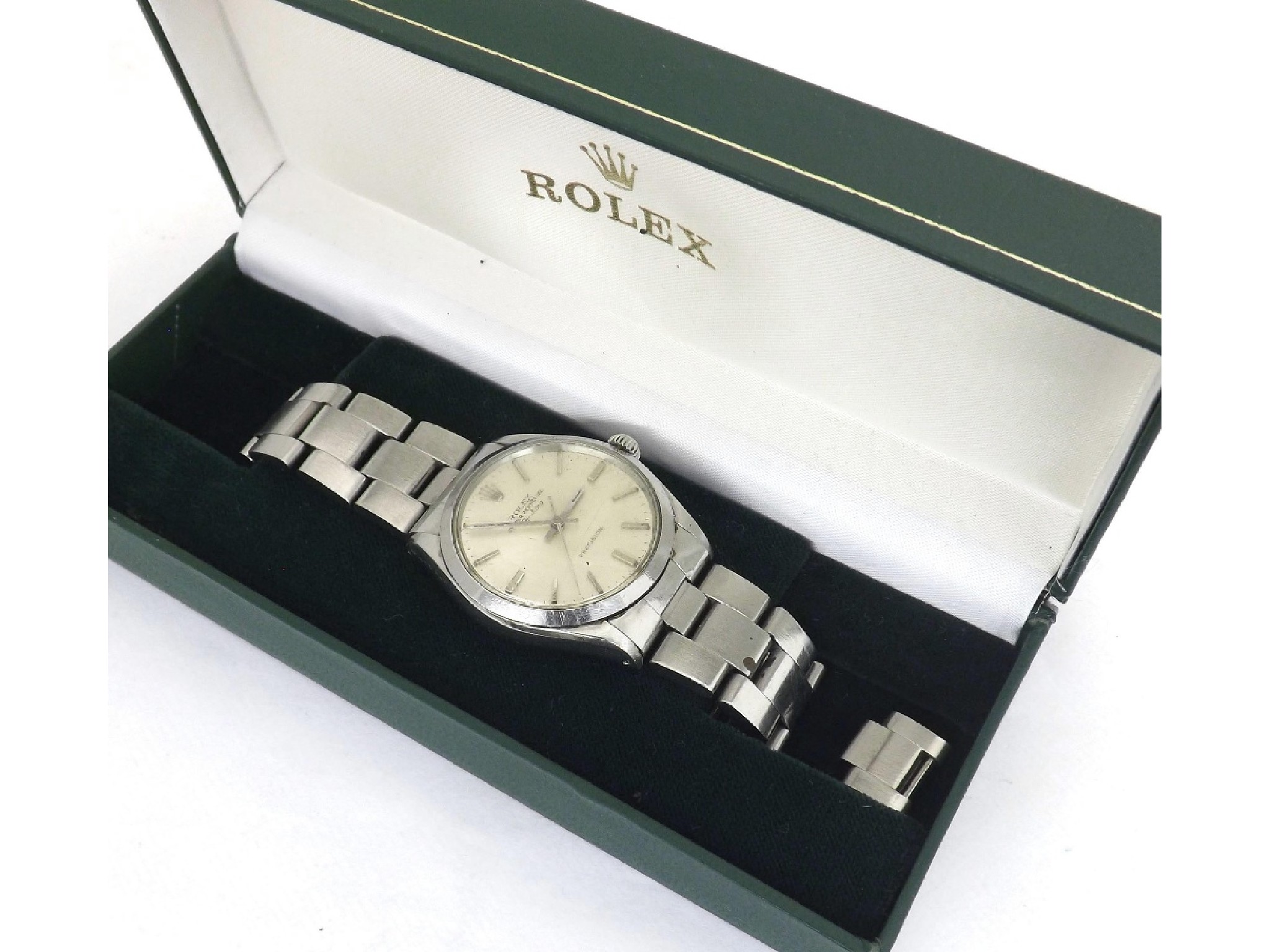 Appraisal: Rolex Oyster Perpetual Air-King Precision stainless steel gentleman's bracelet watch