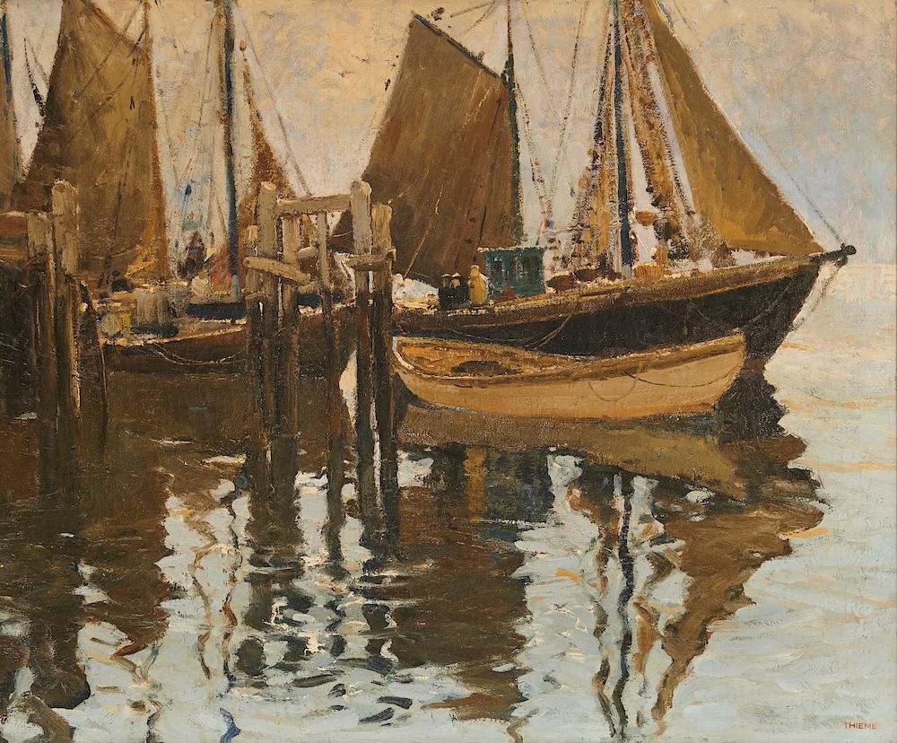 Appraisal: ANTHONY THIEME American - Gloucester Harbor ANTHONY THIEME American -