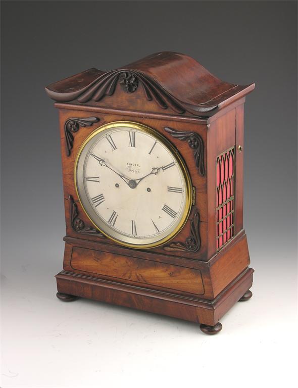 Appraisal: A mahogany bracket clock